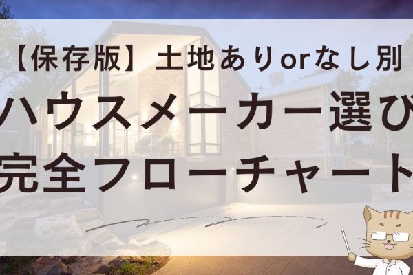 【保存版】ハウスメーカー選び完全フローチャート※土地あり・なし別